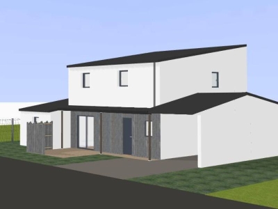 Maison  toiture monopente Montauban de Bretagne