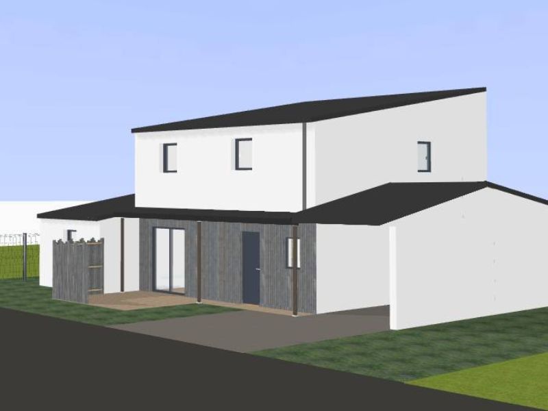 Maison  toiture monopente Montauban de Bretagne