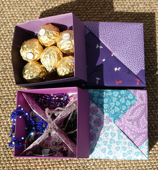 Boites origami à offrir