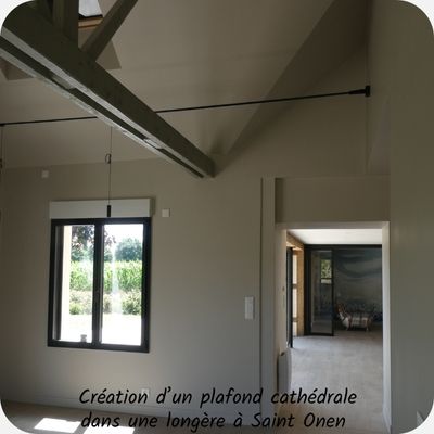 R&eacute;novation &agrave; Saint Onen La Chapelle : Plafond cath&eacute;drale 